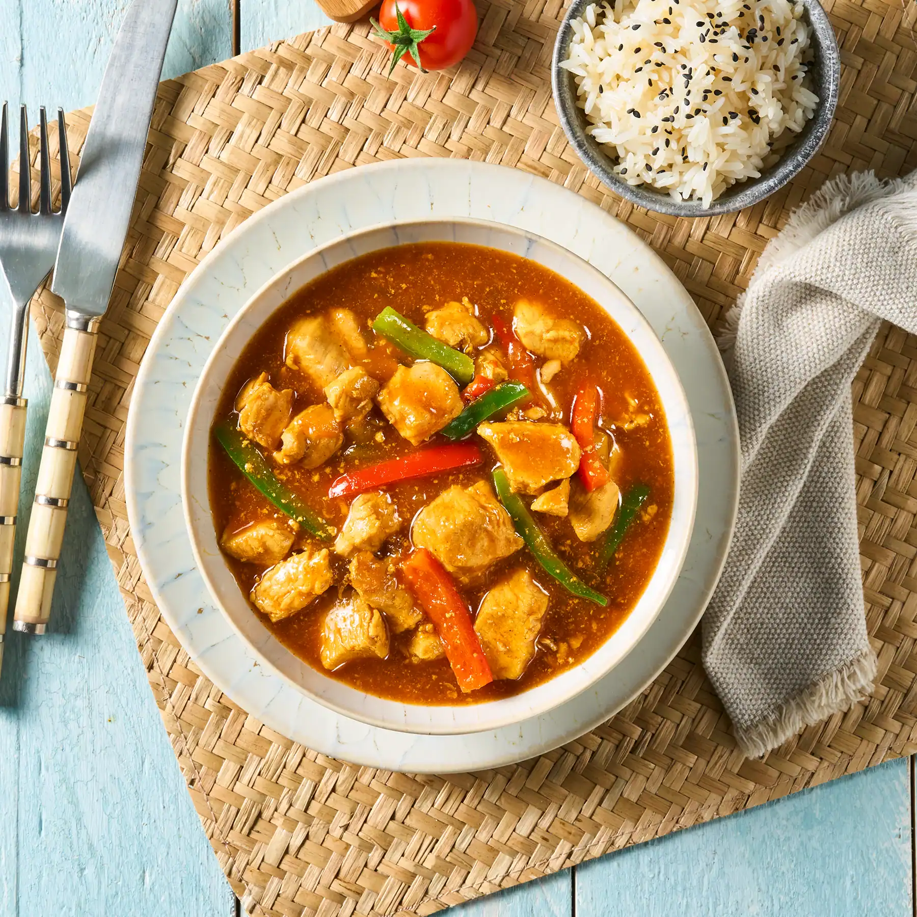 Putengulasch süß-sauer