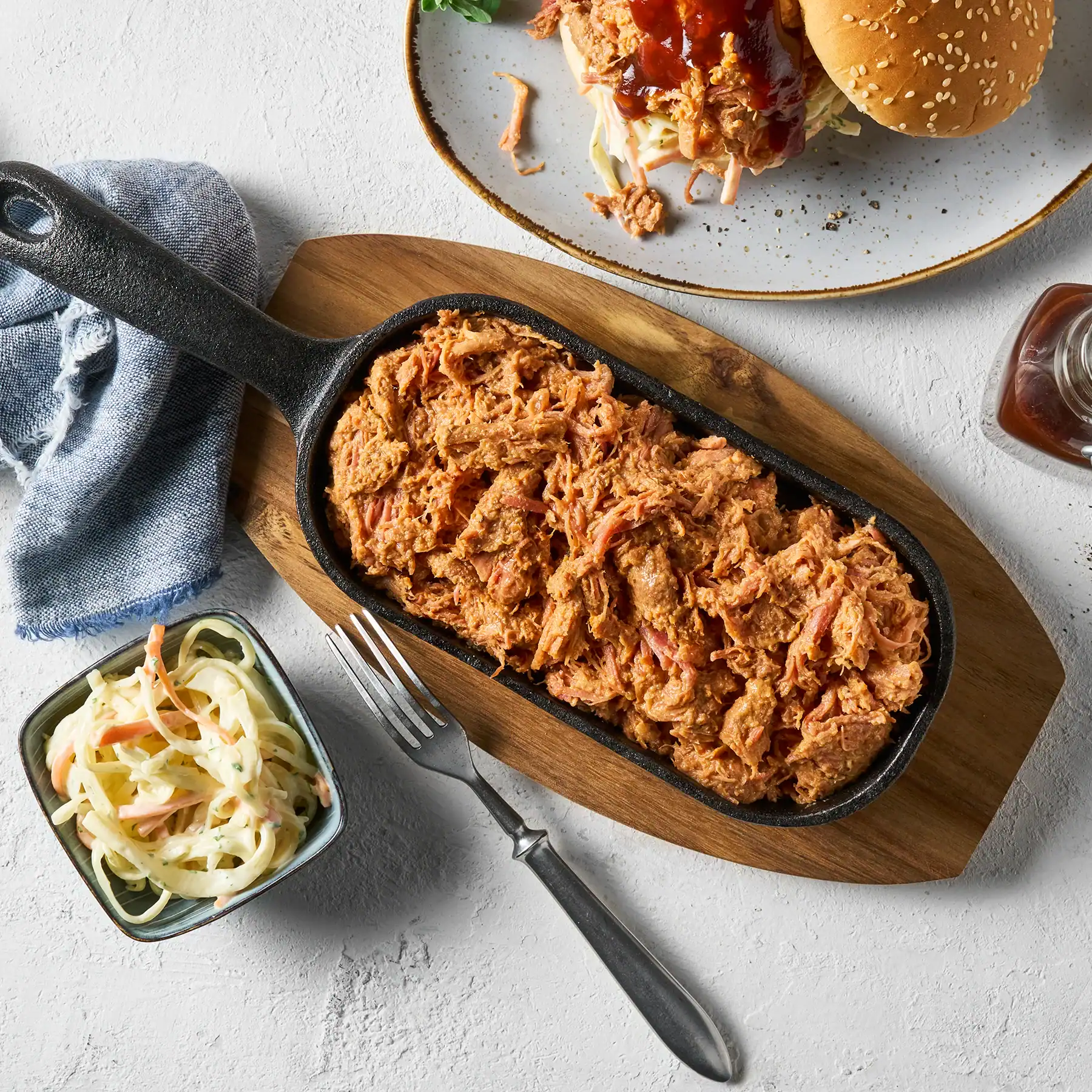 Pulled Pork angerichtet