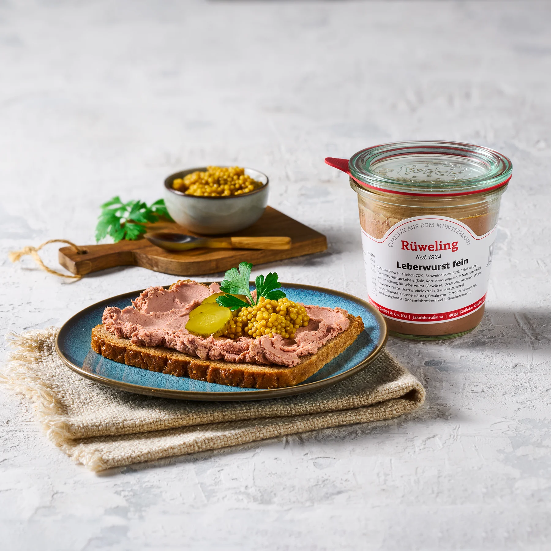 Leberwurst fein im Weckglas