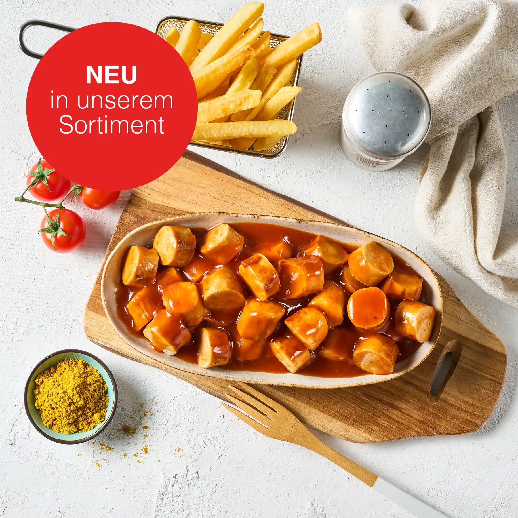 Curryling Familienglas: Rostbratwurst in Sauce