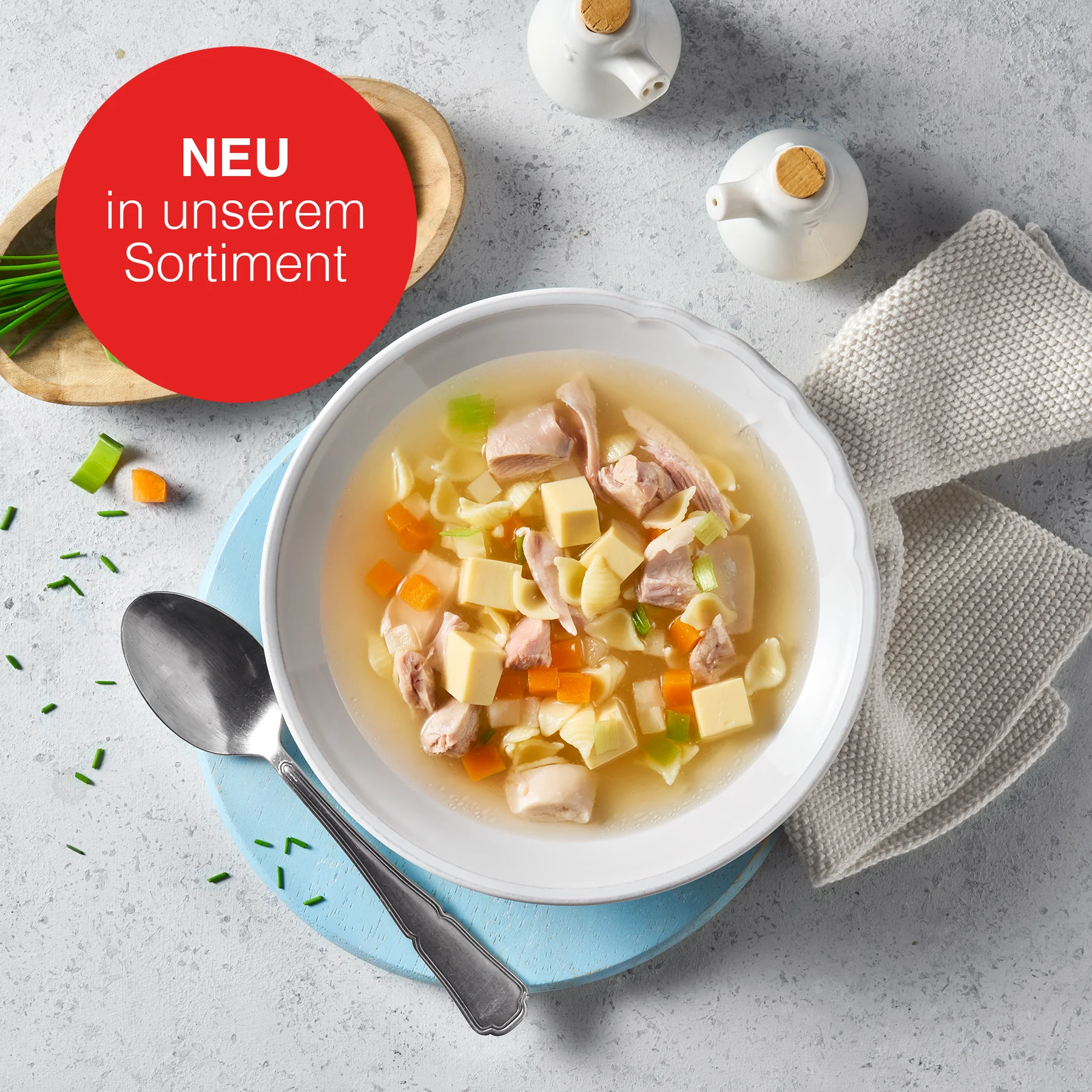 Hühnersuppe im Weckglas