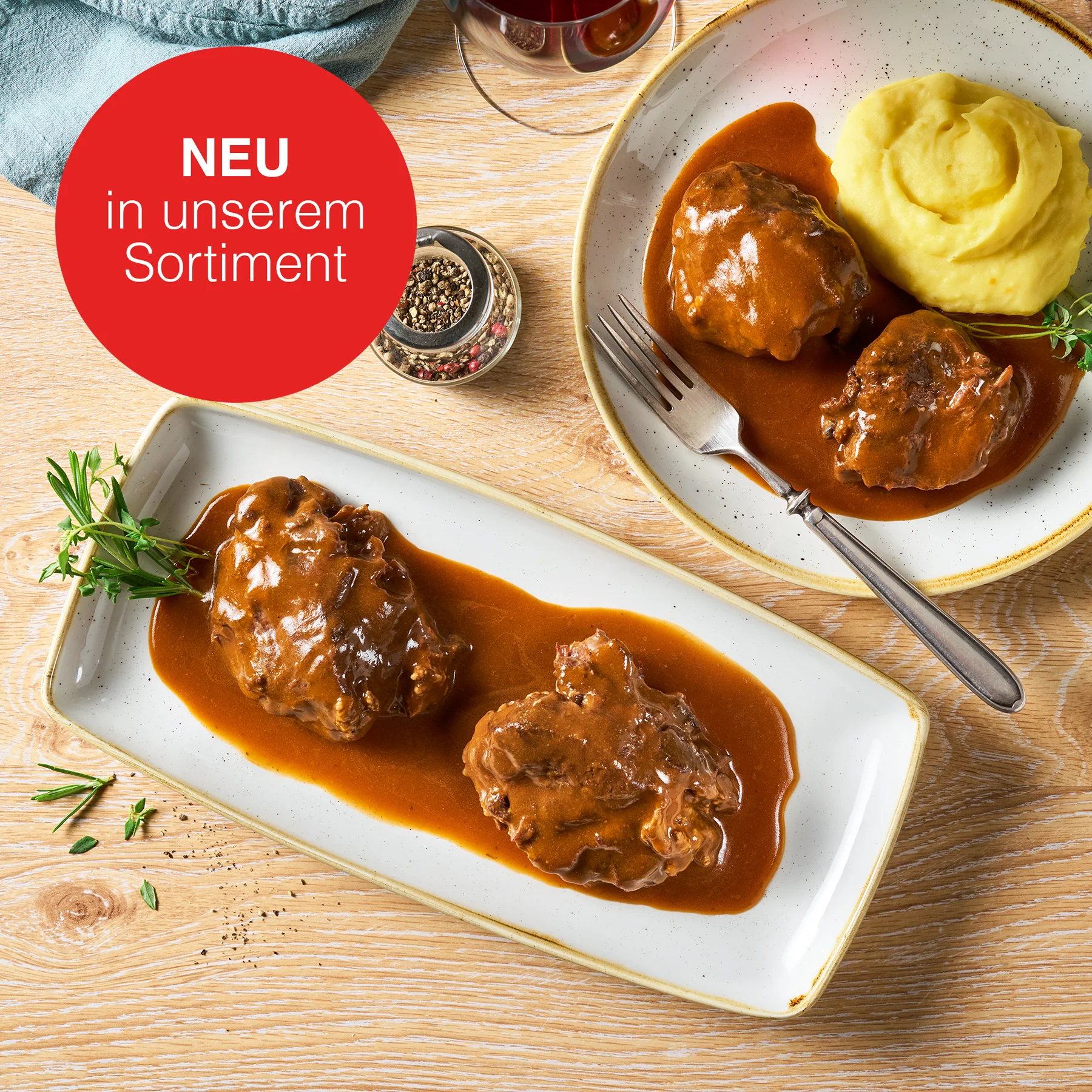 Ochsenbäckchen in Weinbrandsauce