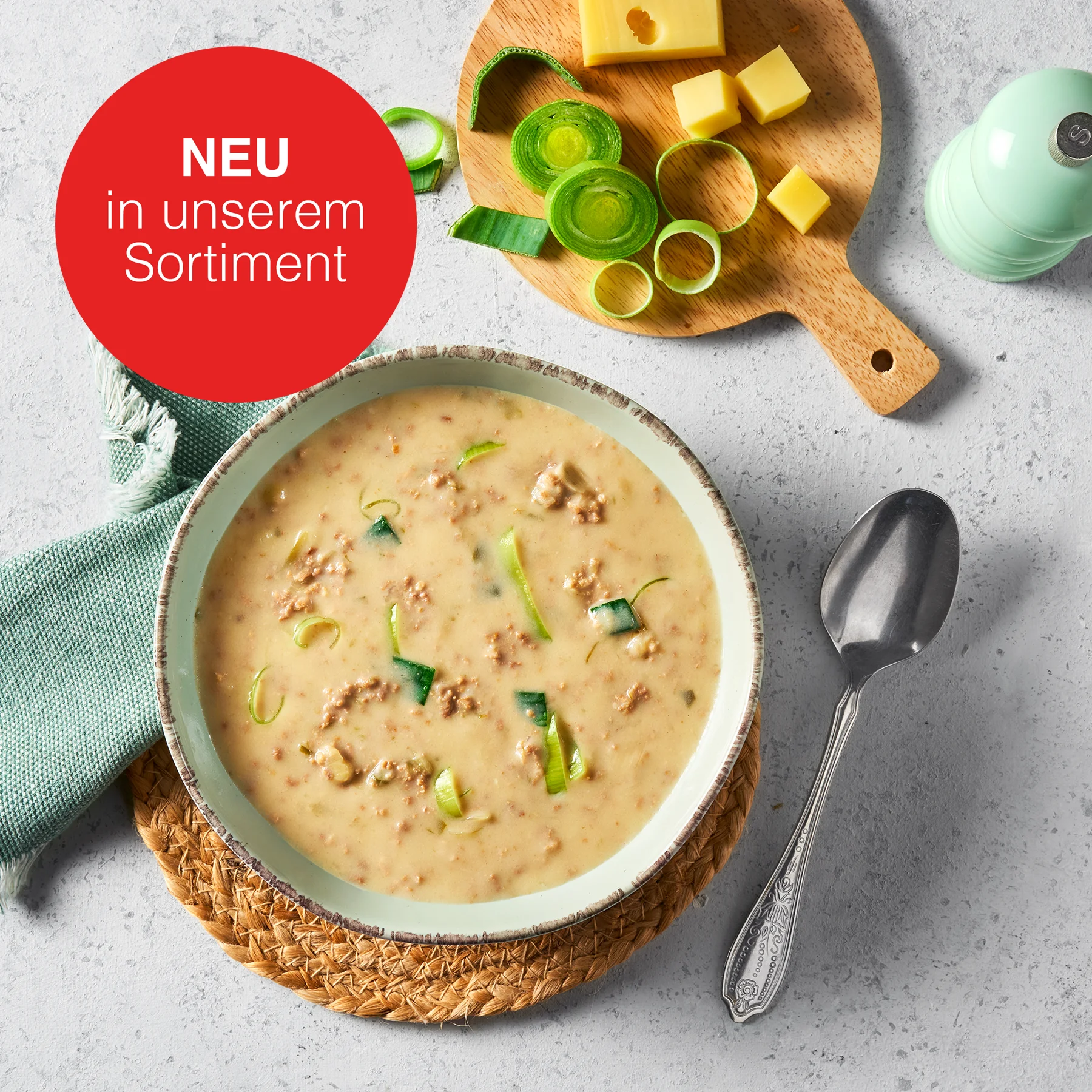 Käse-Lauch-Suppe