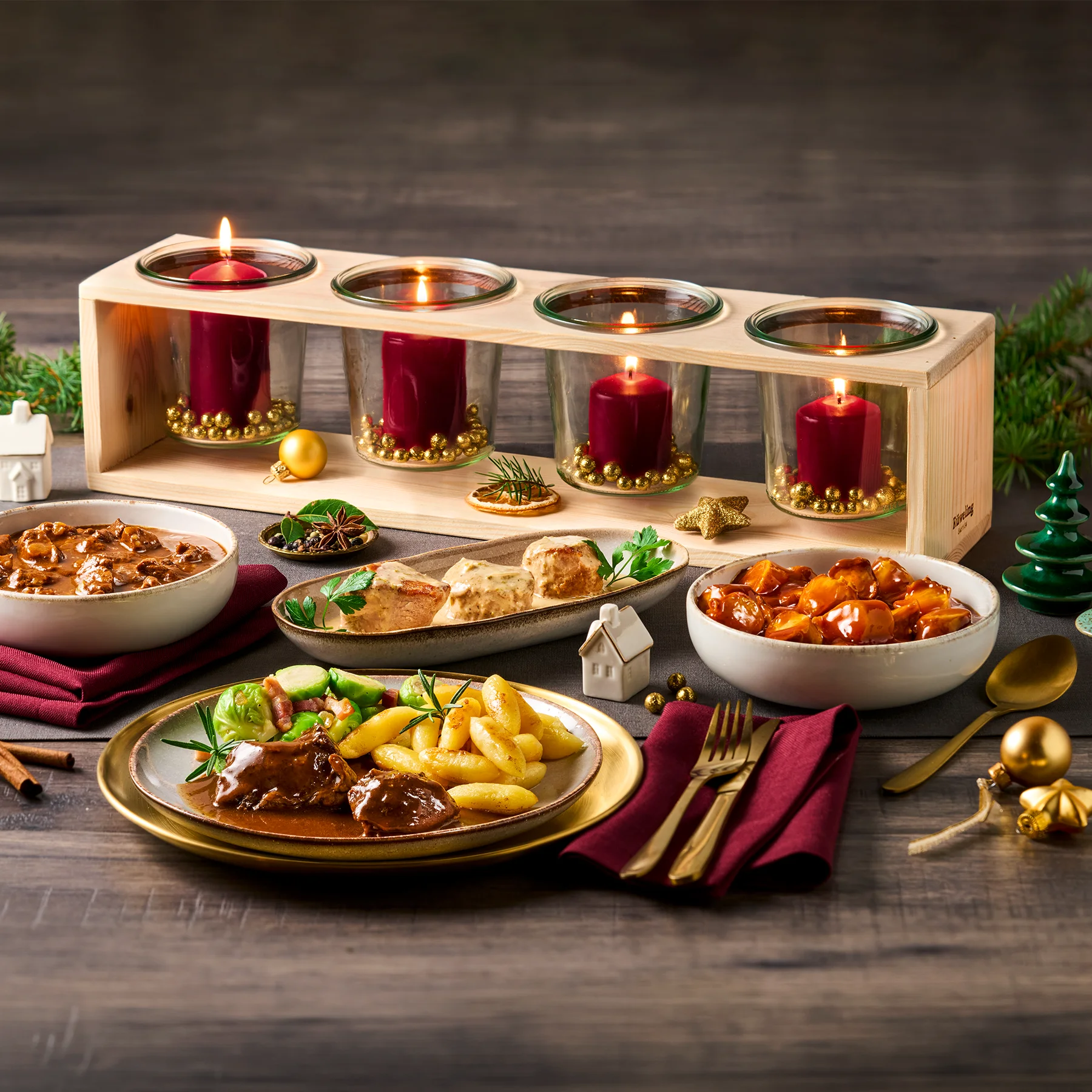 Advents-Quartett Winterzauber als Adventsgesteck